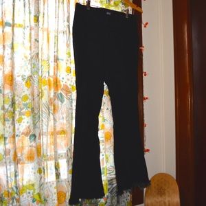 BDG Black Flare Denim Pants With Side Zipper